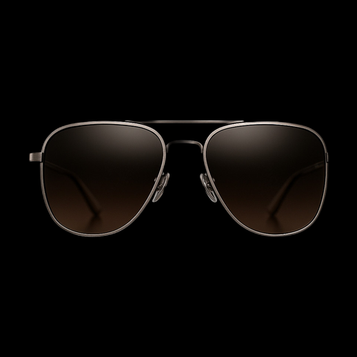 Lunettes de soleil aviateur métal gris