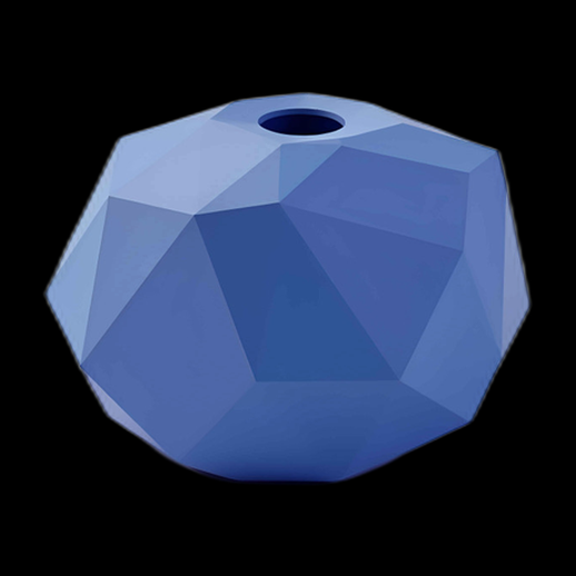 Perle facettée bleu en 3D