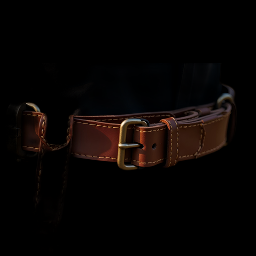 Ceinture en cuir marron avec boucle