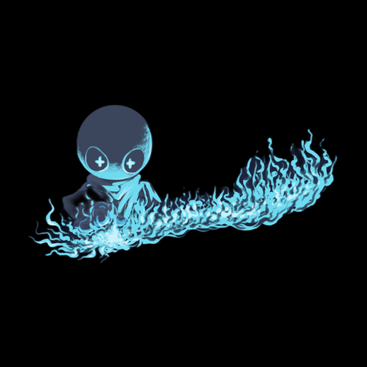 Fantome esprit bleu 3D gratuit stylise