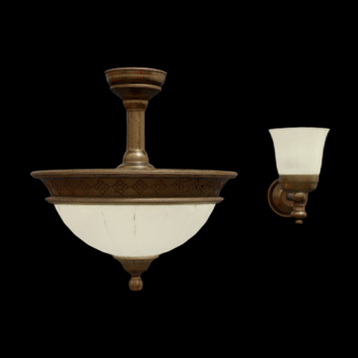 Lustre et applique murale vintage