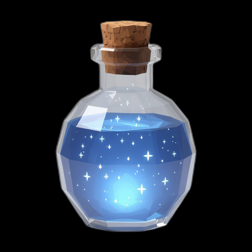 Potion magique étoilée 3D