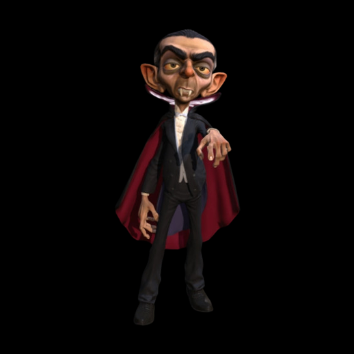 Vampire cartoon 3D gratuit style Dracula