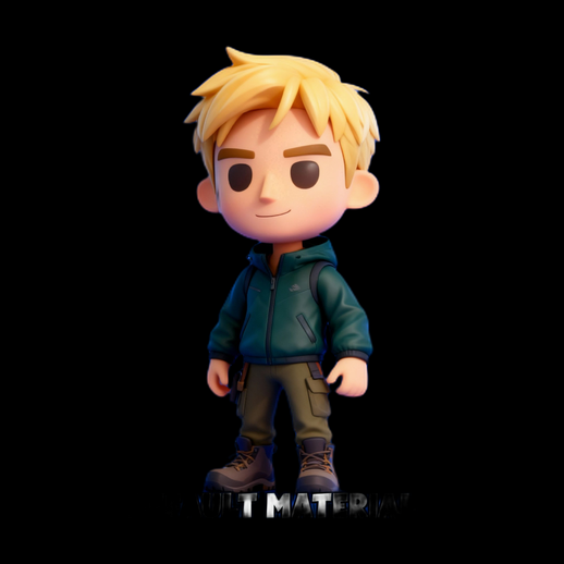 Homme Cartoon 3D Style Voyage