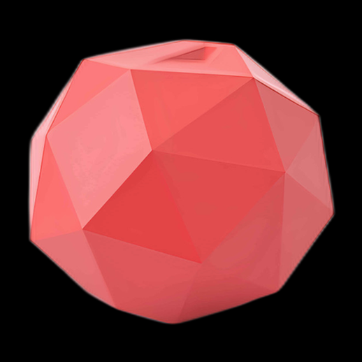 Sphère géométrique rouge, asset 3D
