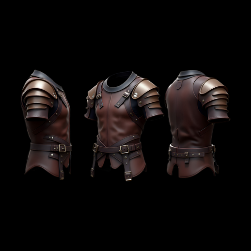 Armure de cuir fantastique 3D
