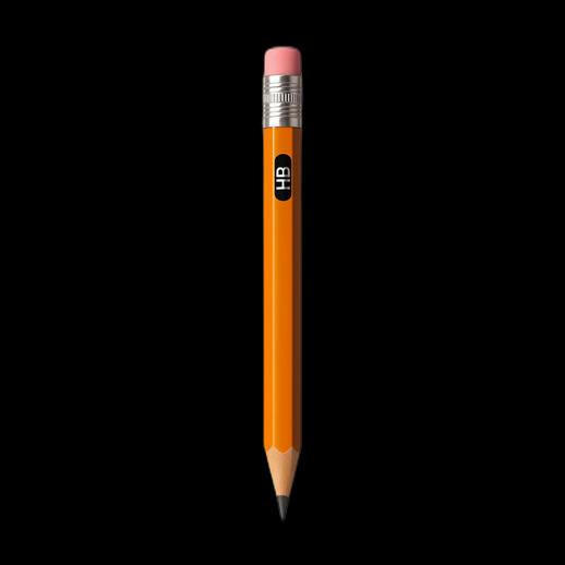 Crayon HB en 3D détaillé