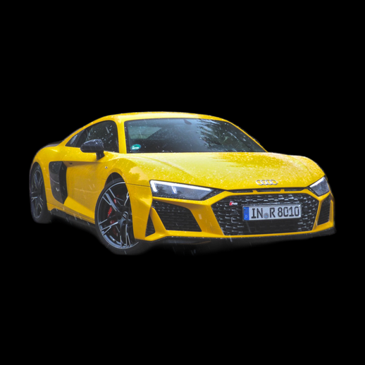 Audi R8 jaune 3D