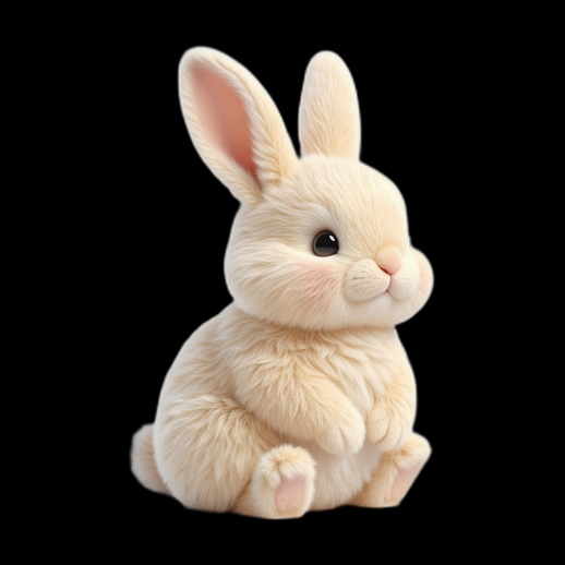 Lapin mignon 3D gratuit realiste peluche