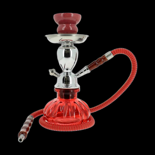 Chicha 3D gratuit verre rouge et metal