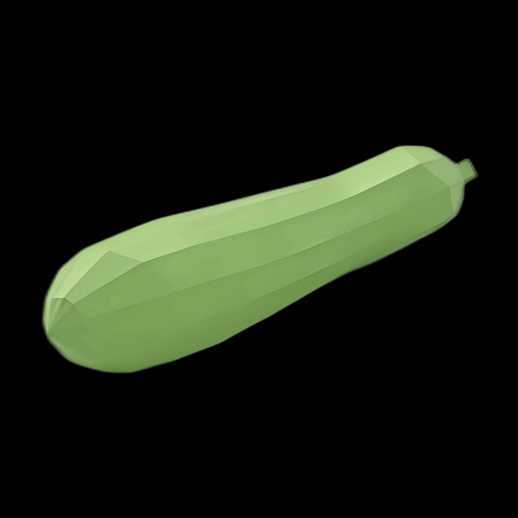 Courgette 3D Low Poly