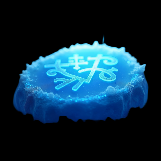 Bouchon de bouteille enchanté bleu glacé