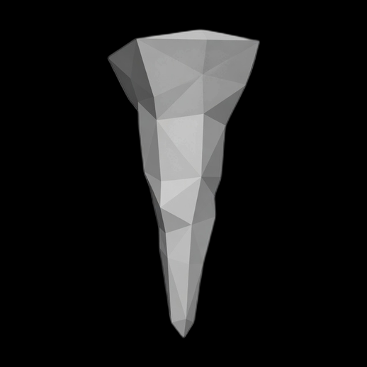 Modele 3D gratuit dent low poly stylisee
