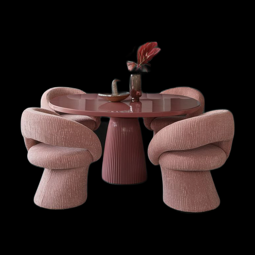 Ensemble table ronde et fauteuils 3D gratuit
