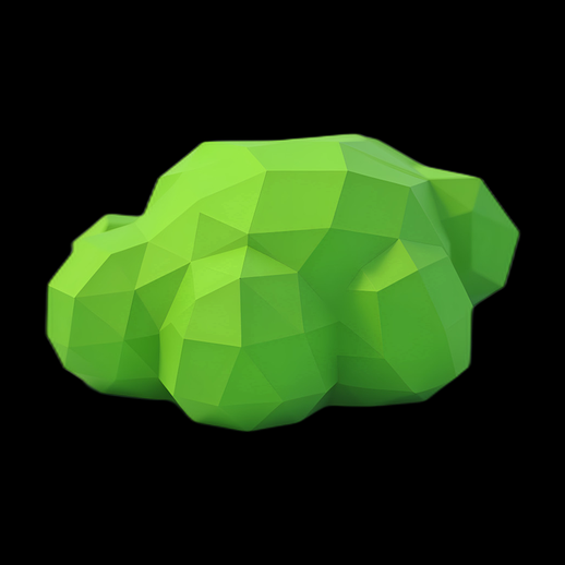 Brocoli vert 3D low-poly