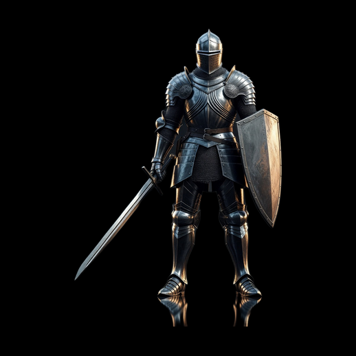 Chevalier medieval 3D gratuit armure et epee
