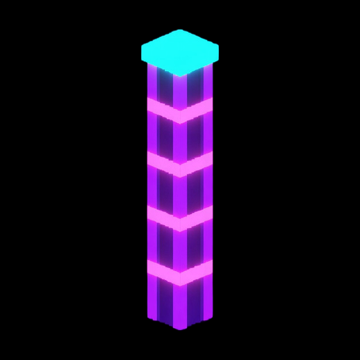 Colonne neon futuriste 3D gratuit stylisee