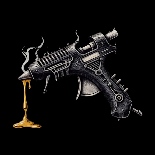 Pistolet futuriste 3D gratuit avec liquide fondu