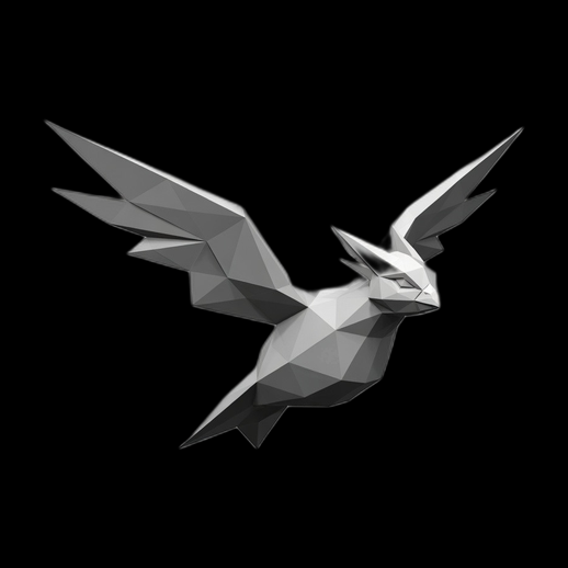 Oiseau low poly 3D gratuit stylise