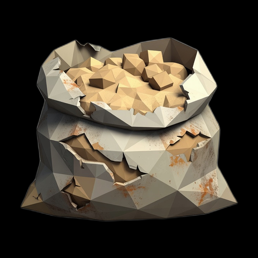 Sac de sable 3D gratuit low poly