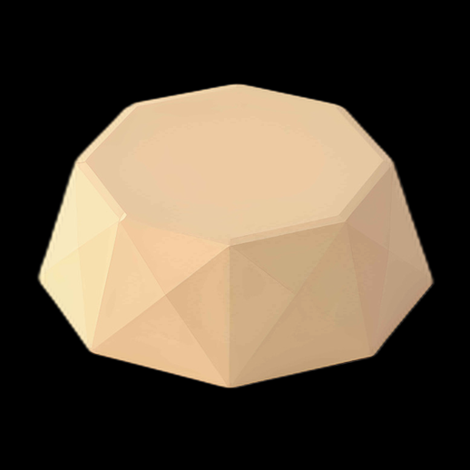 Tabouret 3D polygone beige moderne