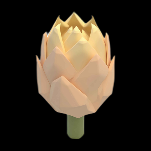 Artichaut 3D Low Poly