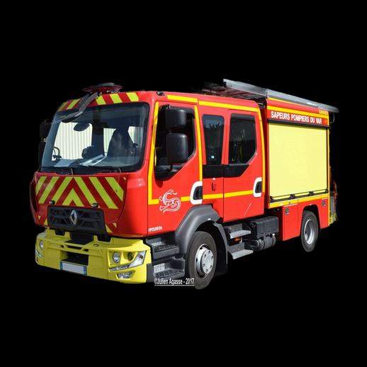 Camion de pompiers 3D gratuit realiste - modele 3D gratuit