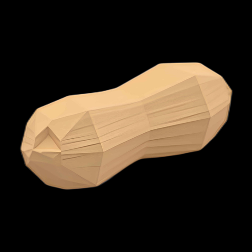Courge Butternut en low poly