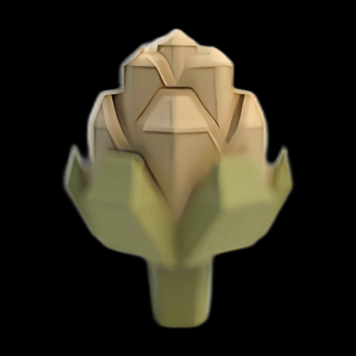 Artichoke stylized 3D asset