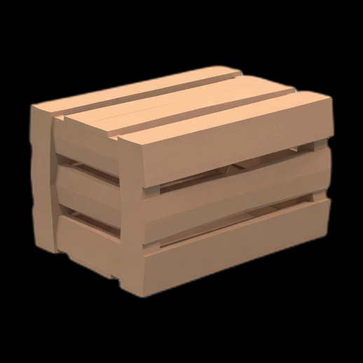 Caisse en bois 3D gratuit realiste