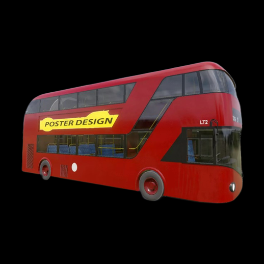 Modele 3D gratuit bus a deux etages rouge