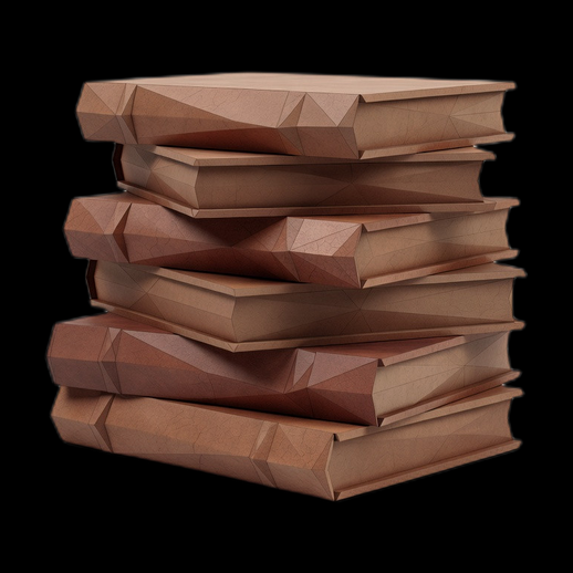 Pile de livres 3D gratuit style low poly
