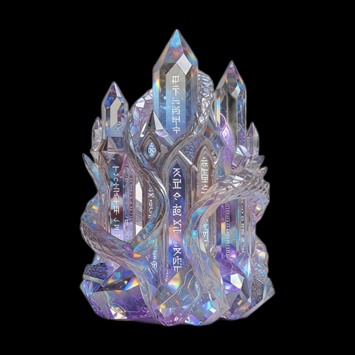 Cristal magique 3D gratuit avec runes fantasy