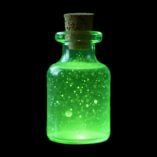 Potion verte lumineuse 3D Asset