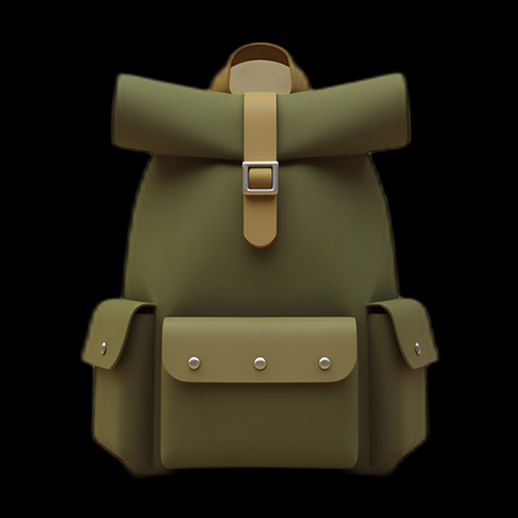 Sac à dos de randonnée stylisé 3D