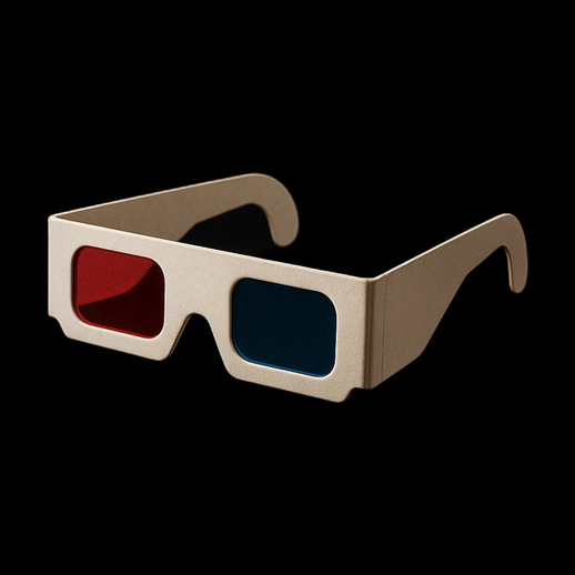 Lunettes 3D anaglyphes en carton