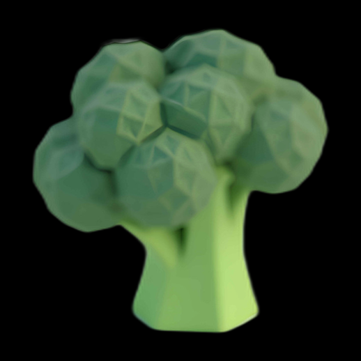Asset 3D de Brocoli Stylisé