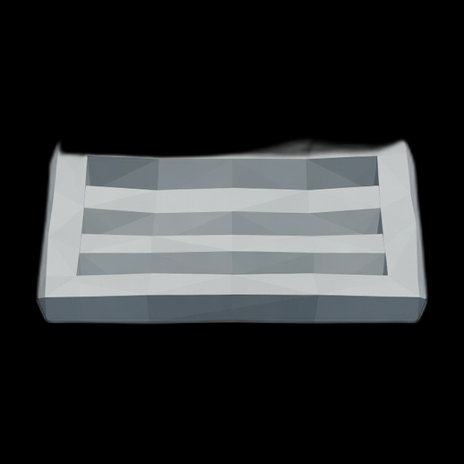 Plateau rectangulaire low poly 3D gratuit