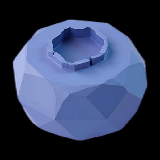 Myrtille 3D low poly minimaliste