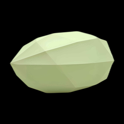 Low Poly Jaune-Vert Objet 3D - modele 3D gratuit