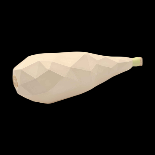 Navet 3D low poly blanc