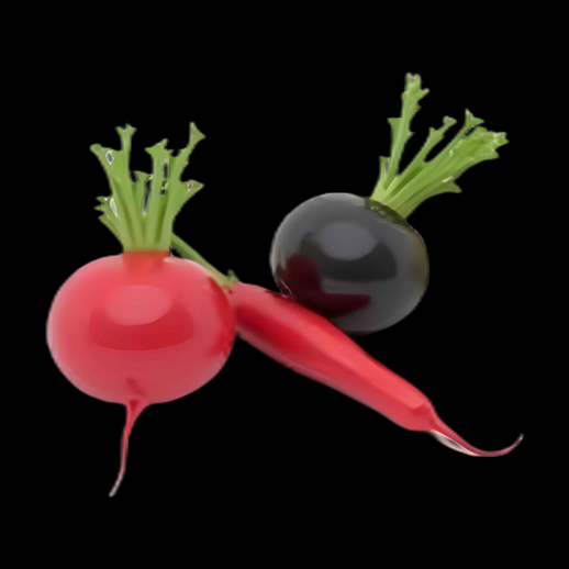 Asset 3D : Radis et piment