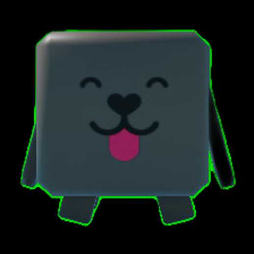 Cubic Grey Puppy 3D Asset