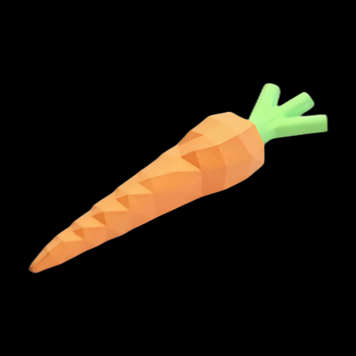 Carotte 3D style low poly - modele 3D gratuit