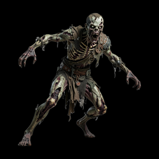 Zombie squelette 3D gratuit creature horrifique
