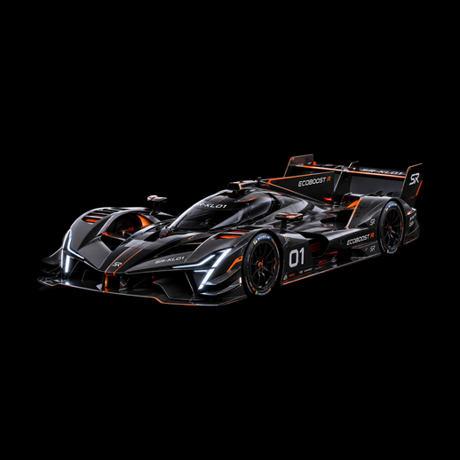 Voiture de course futuriste 3D gratuit noir
