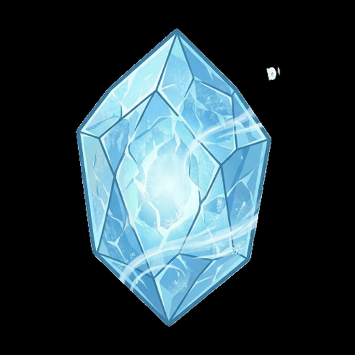 Cristal magique 3D gratuit bleu translucide