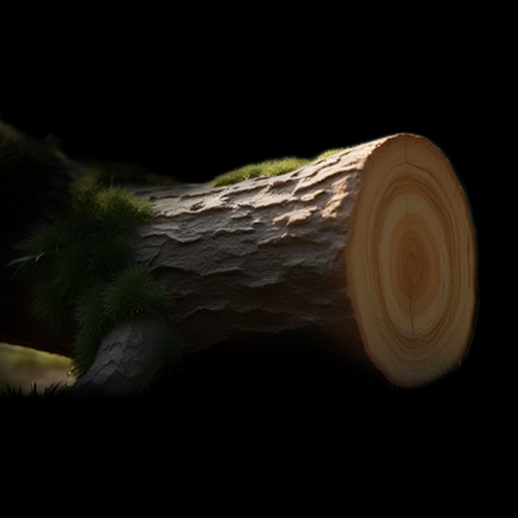 Tronc d'arbre texturé avec mousse