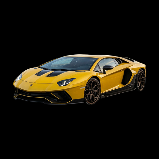 Voiture de sport 3D gratuit jaune luxe
