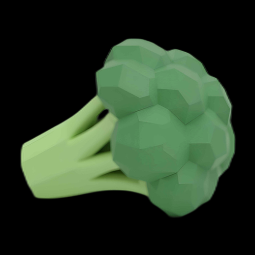 Brocoli 3D polygonal vert